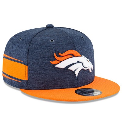Men's Denver Broncos New Era Navy/Orange 2018 NFL Sideline Home Official 9FIFTY Snapback Adjustable Hat 3058554